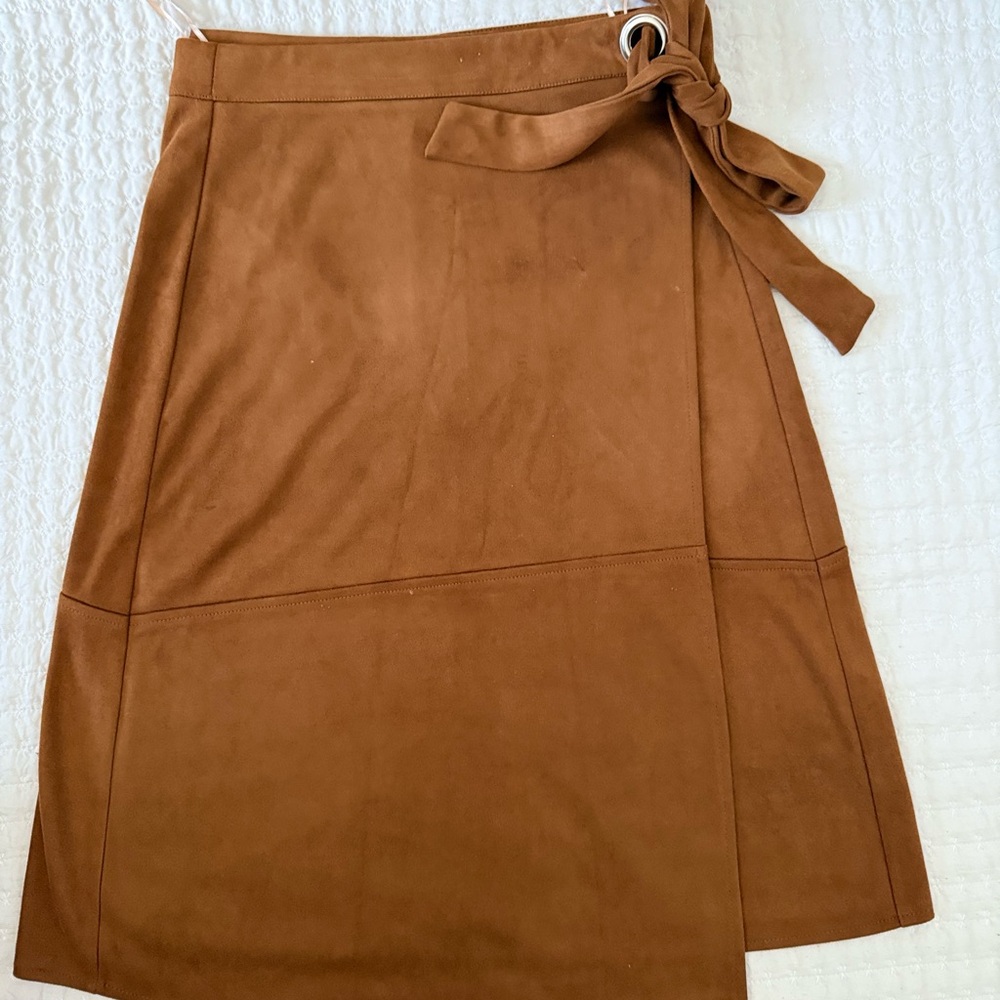 Elegant Brown Wrap Skirt